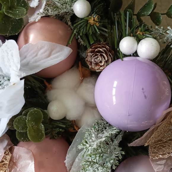 22" Victorian Christmas Wreath Farmhouse Handmade - Picture 3 of 8